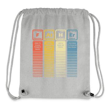 Lustige Vaterelemente Chemie im Periodensystem - Stanley/Stella recycelter Gym Bag - Grau meliert - Vorne