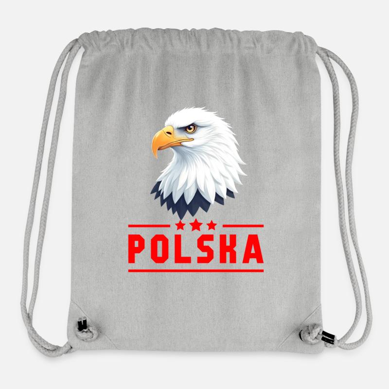 POLEN Adler rote Buchstaben - Stanley/Stella recycelter Gym Bag - Grau meliert