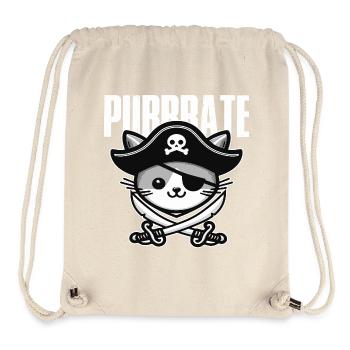 Pirate Cat Tricorn - Stanley/Stella Recycled Gym Bag - natural - Front