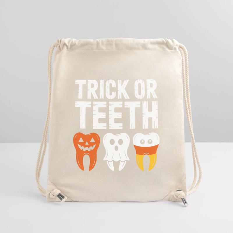 Trick oder Teeth Halloween-T-Shirt Stanley/Stella recycelter Gym Bag