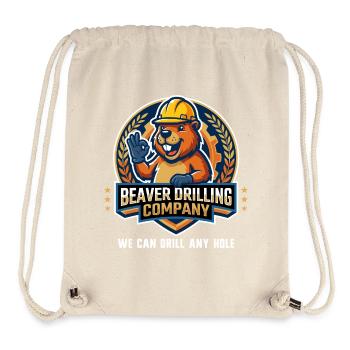 Beaver Drilling Co kann jedes Loch bohren. Schmutz - Stanley/Stella recycelter Gym Bag - Naturweiß - Vorne