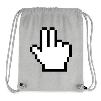 Maushand 2 Finger - Stanley/Stella recycelter Gym Bag - Grau meliert - Vorne