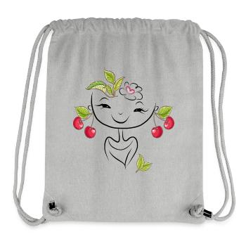 Mädchen mit Kirschen - Stanley/Stella recycelter Gym Bag - Grau meliert - Vorne