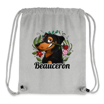 Le bonheur Beauceron - Sac à cordon recyclé Stanley/Stella - gris chiné - Devant