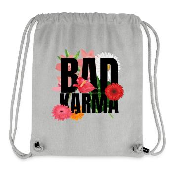 Bad Karma Flowers - Sac à cordon recyclé Stanley/Stella - gris chiné - Devant
