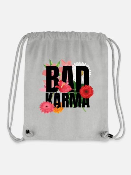 Bad Karma Flowers - Sac à cordon recyclé Stanley/Stella - gris chiné