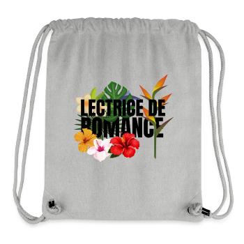 Lectrice de romance 1 - Sac à cordon recyclé Stanley/Stella - gris chiné - Devant