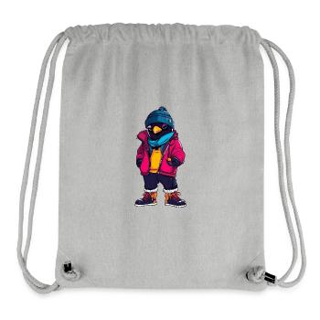 Pinguin Lustig Winter - Stanley/Stella recycelter Gym Bag - Grau meliert - Vorne