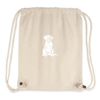 Labrador Dog Silhouette - Stanley/Stella Recycled Gym Bag - natural - Front