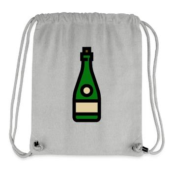 glass, sparkling wine, glass - Stanley/Stella Recycled Gym Bag - heather grey - Front