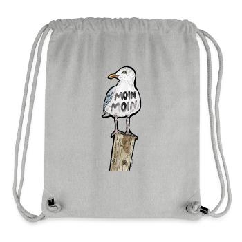 Moin Moin / Möwe / Norddeutschland / See / Meer - Stanley/Stella recycelter Gym Bag - Grau meliert - Vorne