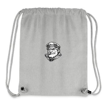 Kapitän mit Pfeife im Holzschnitt-Stil - Stanley/Stella recycelter Gym Bag - Grau meliert - Vorne