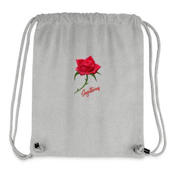 Sagittaire Rose Rouge Rose Roses Signe du Zodiaque Sagittaire - Sac à cordon recyclé Stanley/Stella - gris chiné - Devant