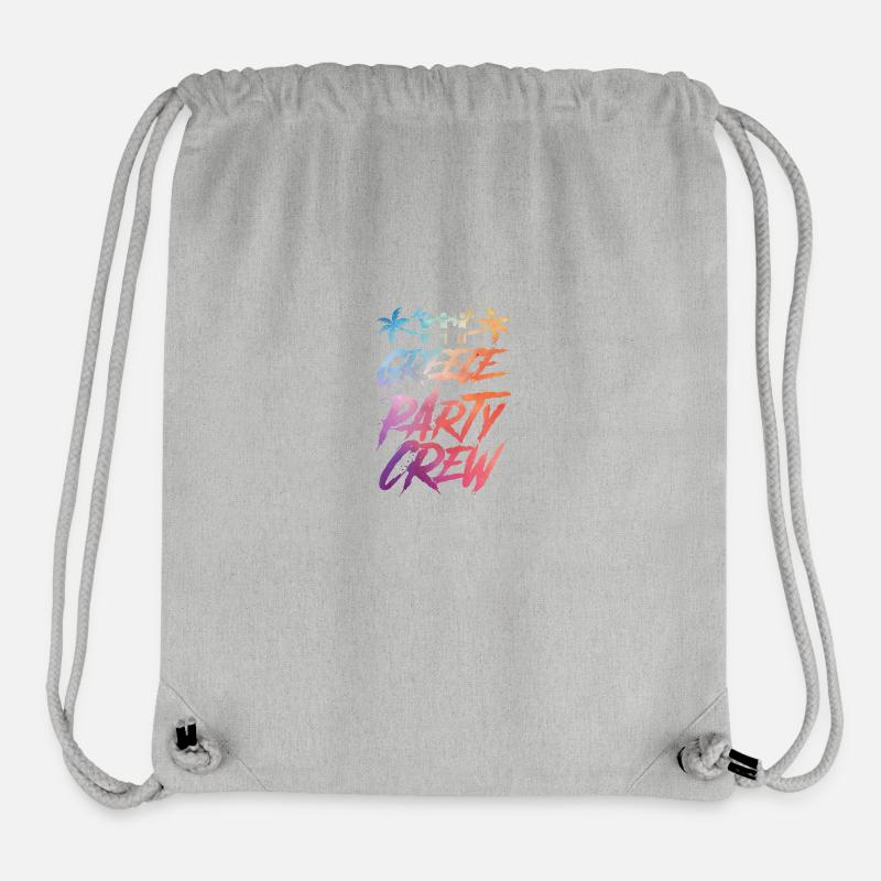 Greece Party Crew Colorful - Stanley/Stella Recycled Gym Bag - heather grey