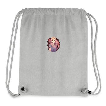 Anime Girl - Stanley/Stella Recycled Gym Bag - heather grey - Front
