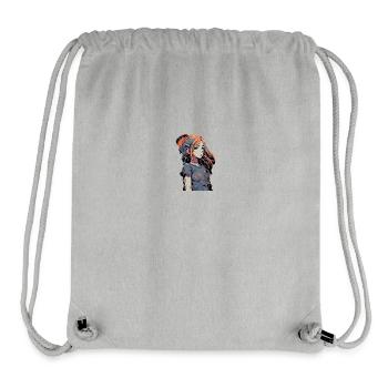 Anime Girl - Sac à cordon recyclé Stanley/Stella - gris chiné - Devant