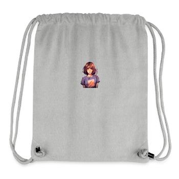 Anime Girl - Stanley/Stella Recycled Gym Bag - heather grey - Front