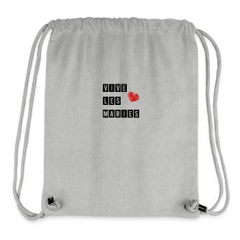 HEIRAT. ES LEBE DIE MARIES. HERZ. ICH LIEBE DICH. ICH LIEBE - Stanley/Stella recycelter Gym Bag - Grau meliert - Vorne