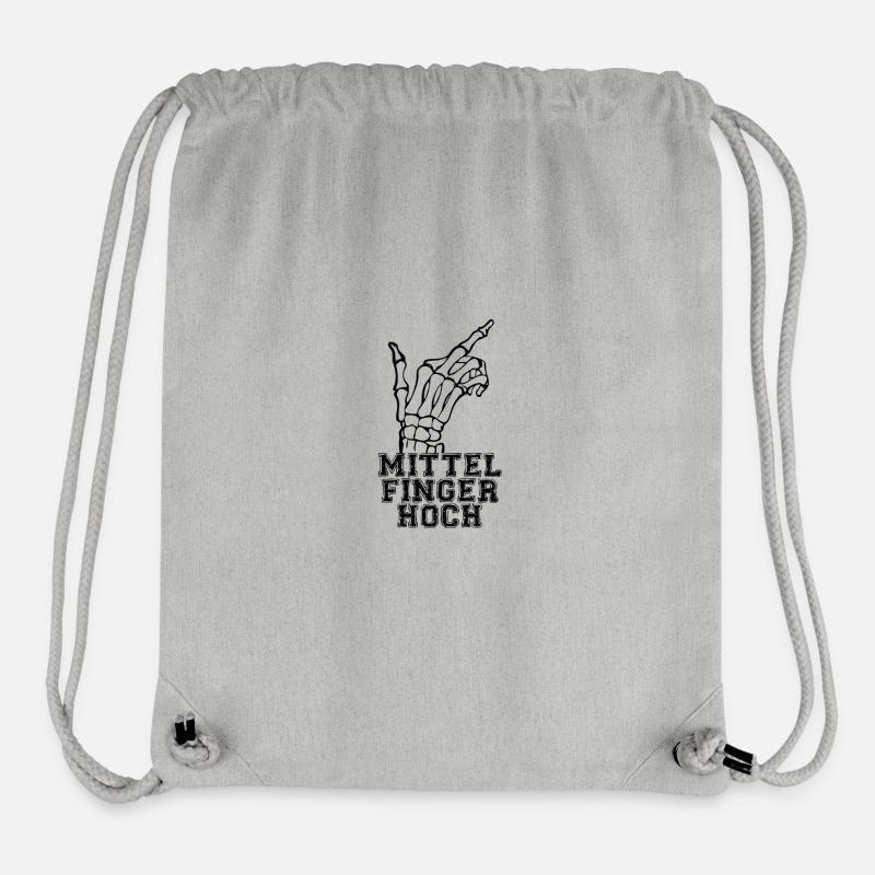 Middle finger high - Stanley/Stella Recycled Gym Bag - heather grey