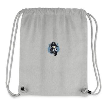 Motorrad Biker Gorilla - Stanley/Stella recycelter Gym Bag - Grau meliert - Vorne