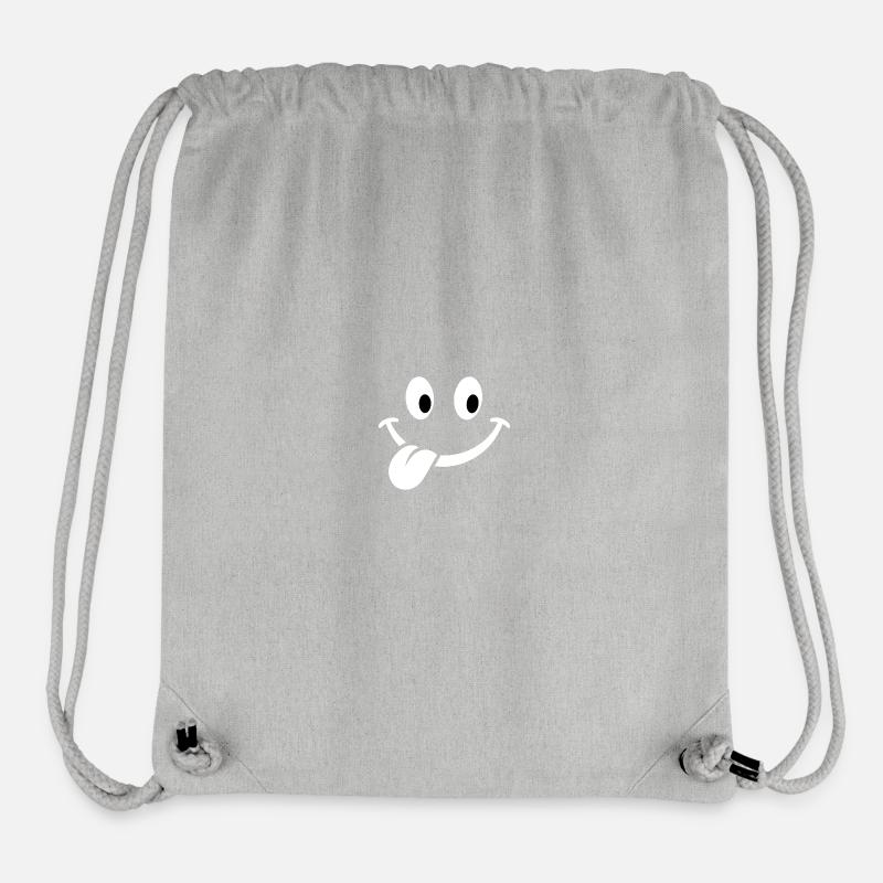 Smile weiss - Stanley/Stella recycelter Gym Bag - Grau meliert