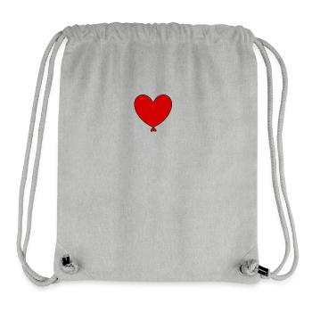 Red Heart - Stanley/Stella Recycled Gym Bag - heather grey - Front