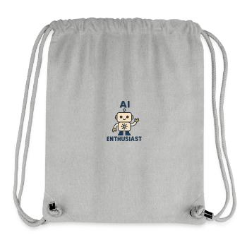 Robot passionné d’IA - Sac à cordon recyclé Stanley/Stella - gris chiné - Devant
