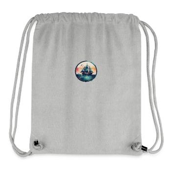 Aquarell Sailingship - Stanley/Stella recycelter Gym Bag - Grau meliert - Vorne