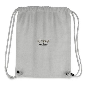 Ciao Cocoa Shirt – Drôle de Dicton avec Imprimé Lion - Sac à cordon recyclé Stanley/Stella - gris chiné - Devant