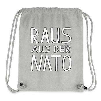 RAUS AUS DER NATO - Sac à cordon recyclé Stanley/Stella - gris chiné - Devant