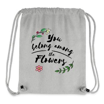 Flowers - Stanley/Stella recycelter Gym Bag - Grau meliert - Vorne