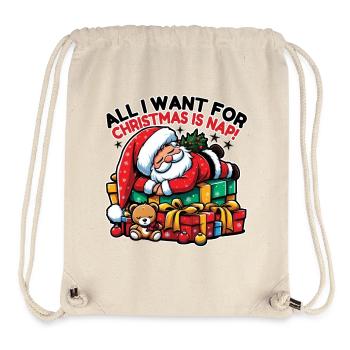 Santa Nickerchen – Traumhafte Weihnachtsruhe - Stanley/Stella recycelter Gym Bag - Naturweiß - Vorne