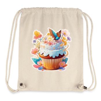  Cupcake Vogel - Stanley/Stella recycelter Gym Bag - Naturweiß - Vorne