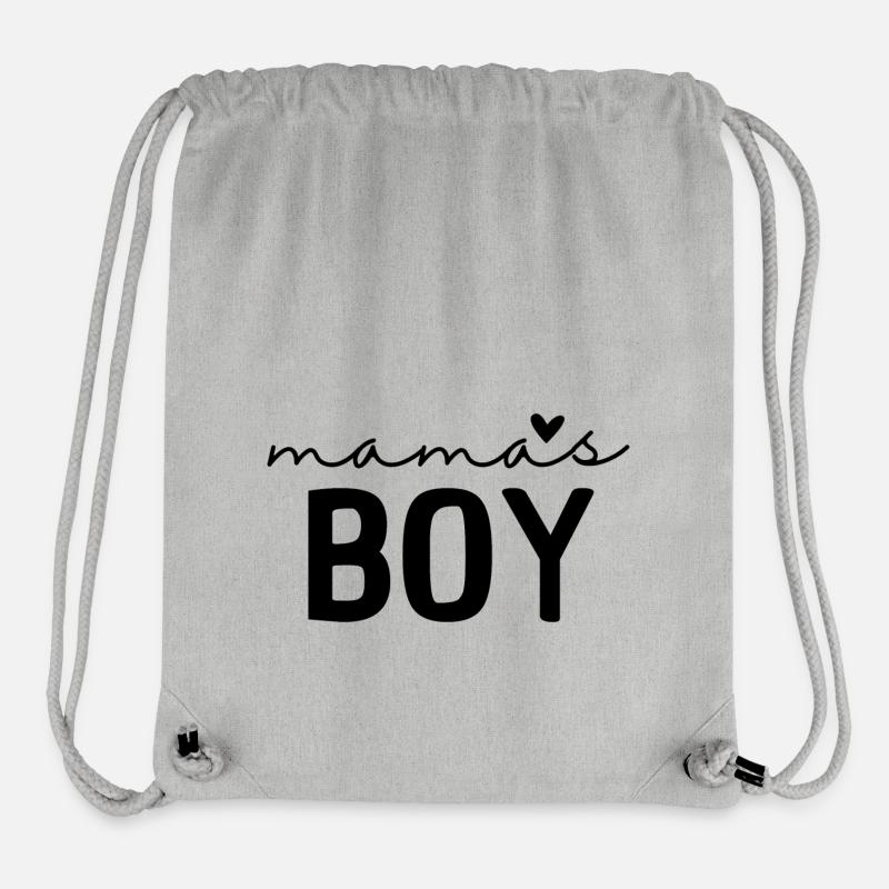 Mamas Boy | Mama und Sohn | Jungsmama Spruch - Stanley/Stella recycelter Gym Bag - Grau meliert