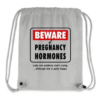 Beware Pregnancy Hormones Baby pregnant Humor - Stanley/Stella recycelter Gym Bag - Grau meliert - Vorne