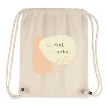 Be kind, not perfect - Stanley/Stella recycelter Gym Bag - Naturweiß - Vorne