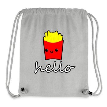 doodle frieze hello cute anime style - Stanley/Stella Recycled Gym Bag - heather grey - Front