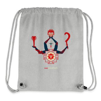 Bleu déesse Kali - Sac à cordon recyclé Stanley/Stella - gris chiné - Devant