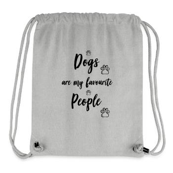 Dog paws motif - Stanley/Stella Recycled Gym Bag - heather grey - Front