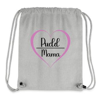 Pudel Mama Herz - Stanley/Stella recycelter Gym Bag - Grau meliert - Vorne