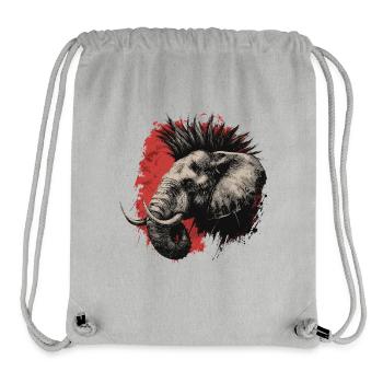 Punkrock Elefant - Stanley/Stella recycelter Gym Bag - Grau meliert - Vorne