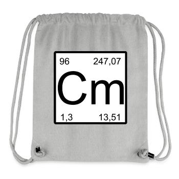 Curium Periodensystem Minimalkunst - Stanley/Stella recycelter Gym Bag - Grau meliert - Vorne