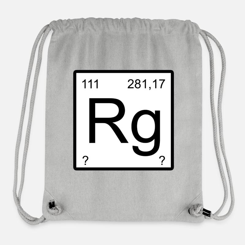 Roentgenium Minimal Design - Stanley/Stella Recycled Gym Bag - heather grey