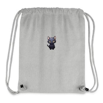 Kawaii Schwarze Katze - Stanley/Stella recycelter Gym Bag - Grau meliert - Vorne