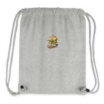 Hamburger Auf Skateboard Lustig - Stanley/Stella recycelter Gym Bag - Grau meliert - Vorne