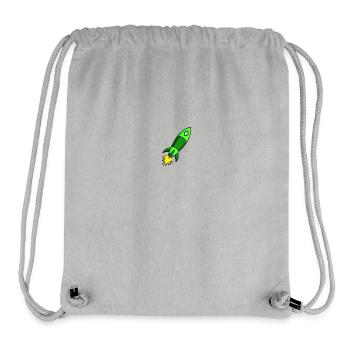 Fusée verte - Sac à cordon recyclé Stanley/Stella - gris chiné - Devant