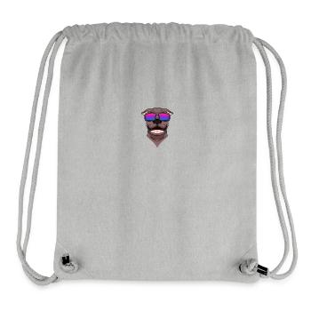 Cadeau bisexuel Pit Bull Terrier Chien - Sac à cordon recyclé Stanley/Stella - gris chiné - Devant