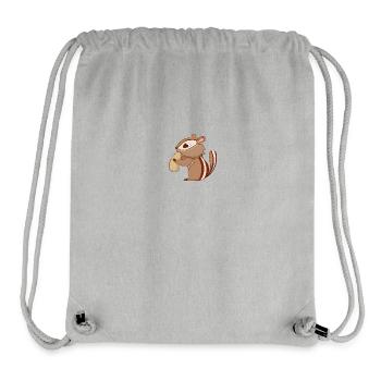 Streifenhörnchen mit Nuss - Stanley/Stella recycelter Gym Bag - Grau meliert - Vorne