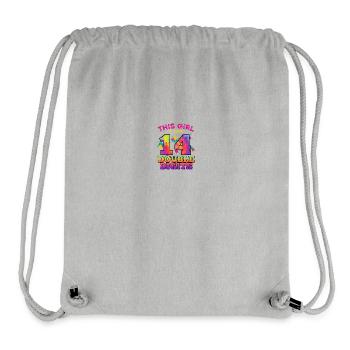 This girl is now 14 double digits 14. - Stanley/Stella Recycled Gym Bag - heather grey - Front
