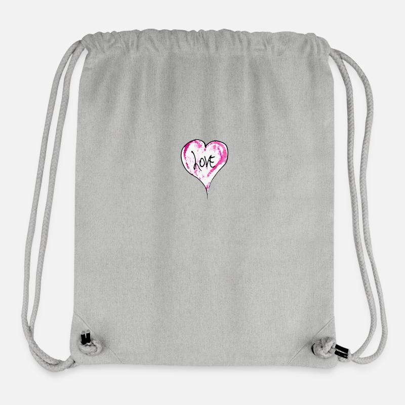 PINK LOVE - Stanley/Stella recycelter Gym Bag - Grau meliert